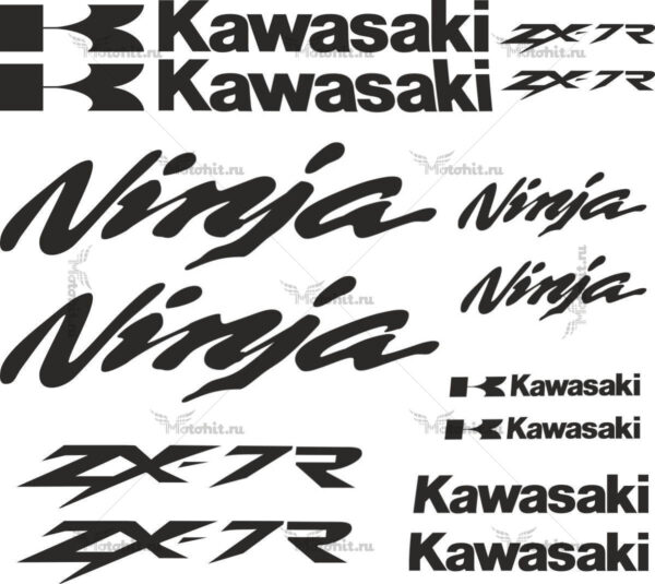 Комплект наклеек Kawasaki ZX-6R-14-STICKER