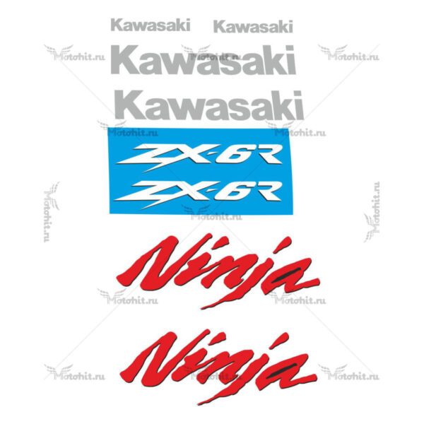 Комплект наклеек Kawasaki ZX-6R 1998
