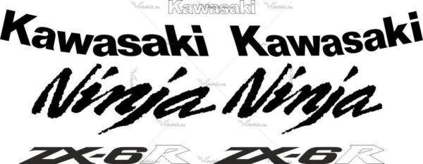 Комплект наклеек Kawasaki ZX-6R 2007-2008