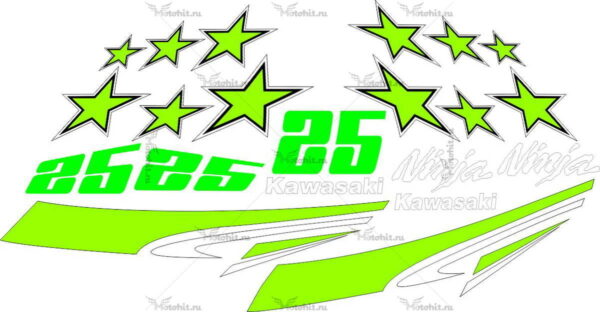 Комплект наклеек Kawasaki ZX-6R 2009 ESTRELLAS-ALFREDO-LOPEZ