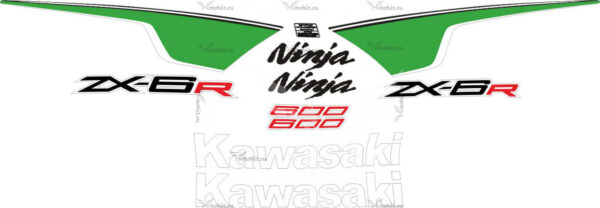 Комплект наклеек Kawasaki ZX-6R 2012-2013 FOR WHITE