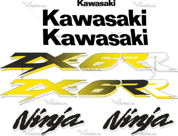 Комплект наклеек Kawasaki ZX-6R-R 2003-2004