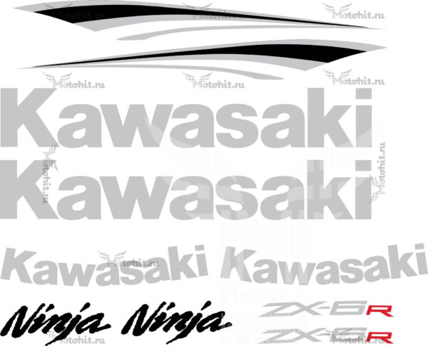 Комплект наклеек на мотоцикл KAWASAKI ZX-6R 2011