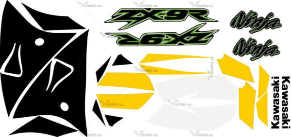 Комплект наклеек Kawasaki ZX-9R 2002
