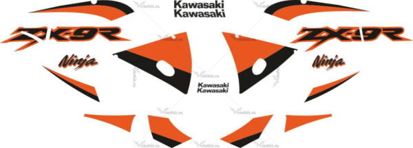 Комплект наклеек Kawasaki ZX-9R 2002 ORANGE