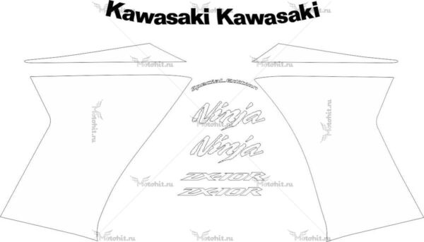 Комплект наклеек Kawasaki ZX-10-R 2009