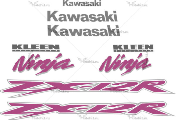Комплект наклеек Kawasaki ZX-12-R 2000-2005 PURPLE