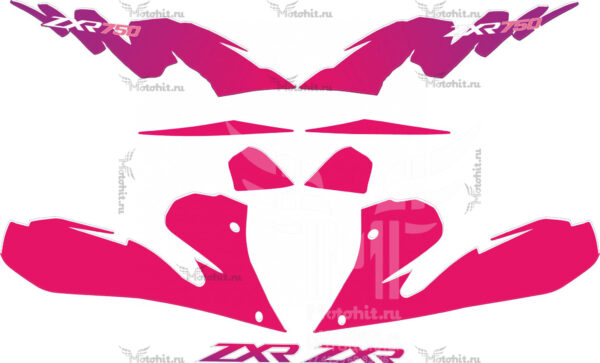 Комплект наклеек Kawasaki ZXR-750 1993-1994 PINK
