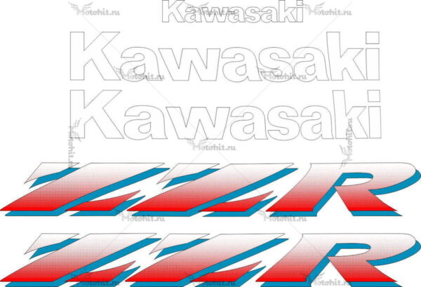 Комплект наклеек Kawasaki ZZR-400 1990-2003
