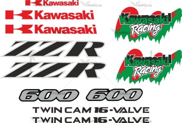 Комплект наклеек Kawasaki ZZR-600 2