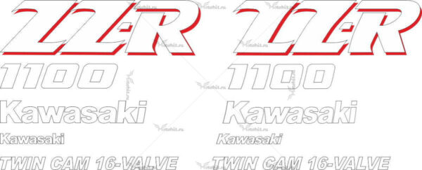 Комплект наклеек Kawasaki ZZR-1100 1991