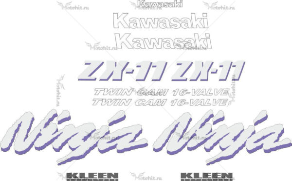 Комплект наклеек Kawasaki ZZR-1100 1998
