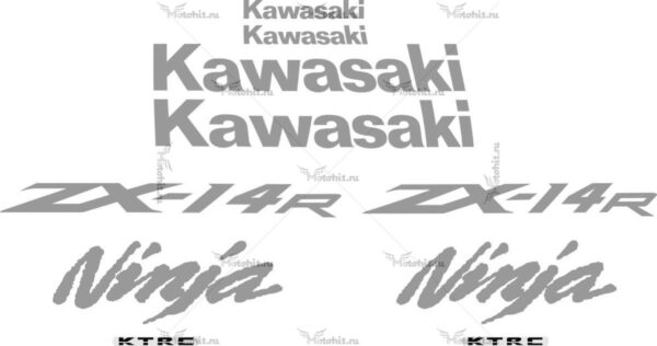 Комплект наклеек Kawasaki ZZR-1400 2012