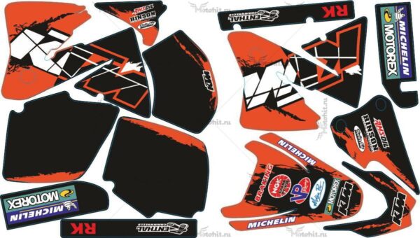 Комплект наклеек KTM EXC 2002-2003 MICHELIN1