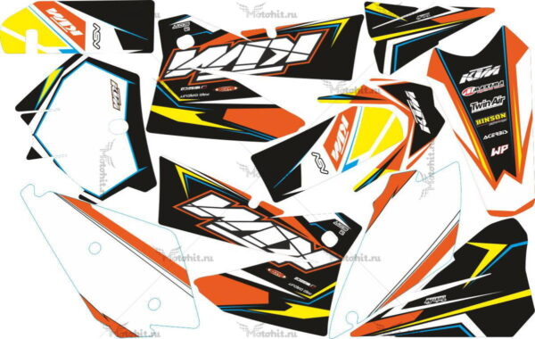 Комплект наклеек KTM EXC 2004-2007