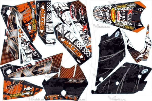 Комплект наклеек KTM EXC 2004-2007 MAXXIS5-CARBON