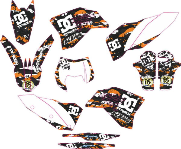 Комплект наклеек на KTM EXC 2008-2011 02