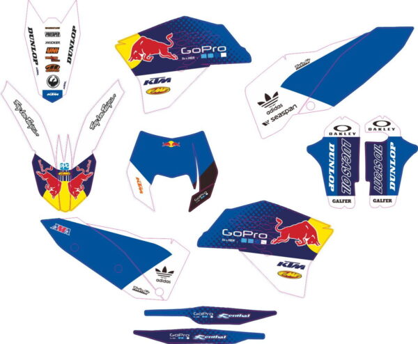 Комплект наклеек на KTM EXC 2008-2011 09