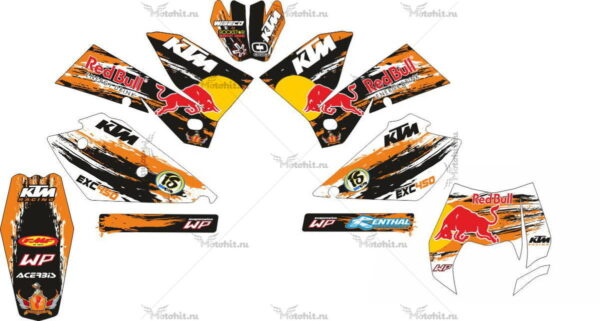 Комплект наклеек KTM EXC-450 2004-2007 2