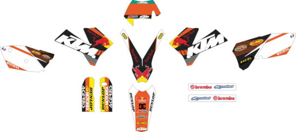 Комплект наклеек на KTM EXC-450-2004-2007