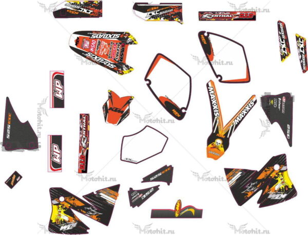 Комплект наклеек KTM EXC-525 2002-2003 FACTORY