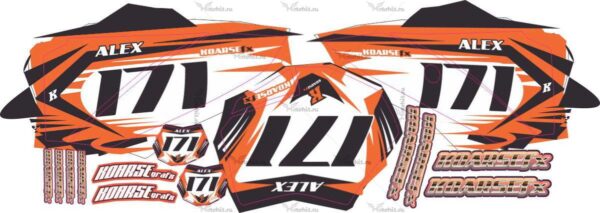 Комплект наклеек KTM SX-50 2011 NUMBER-PLATES