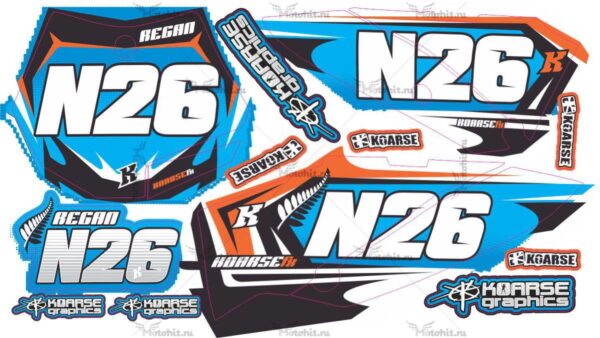 Комплект наклеек KTM SX-65 N26 2009-2015