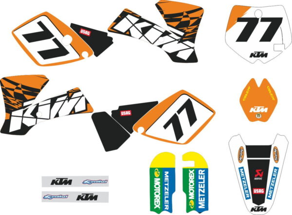 Комплект наклеек на KTM SX-65CC-2002-2009