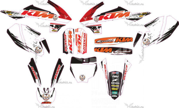Комплект наклеек KTM SX-65 2016-2019 red dirt