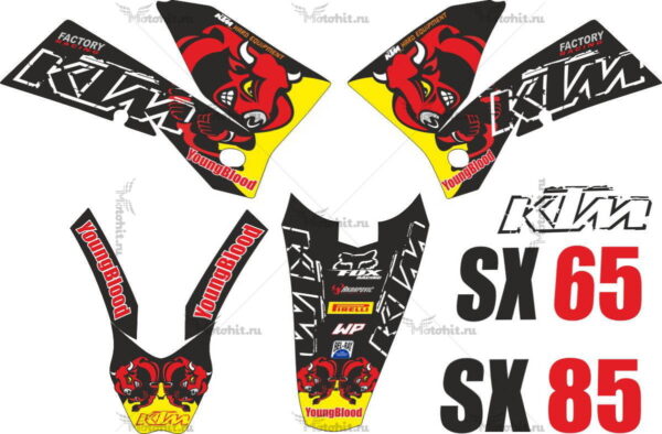 Комплект наклеек KTM SX-85 2003-2012
