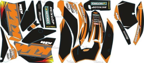 Комплект наклеек KTM SX-125 2007-2009 DUNLOP7