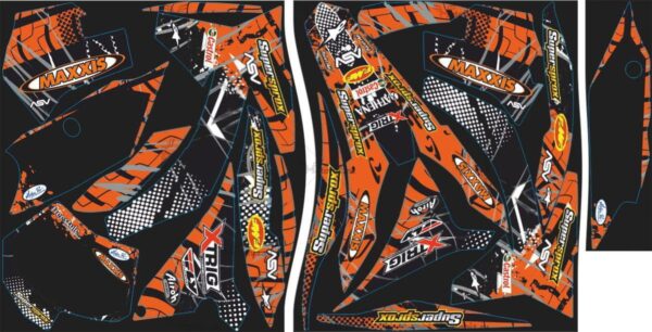 Комплект наклеек KTM SX-125 2011-2013 MAXXIS3-SUPERBLACK