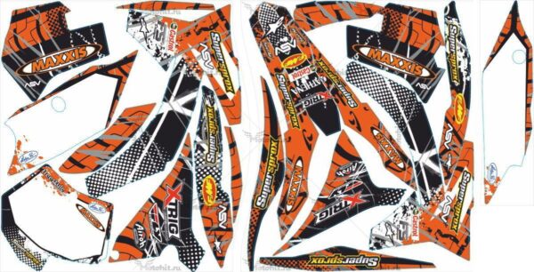 Комплект наклеек KTM SX-125 2011-2013 MAXXIS3-WHITE
