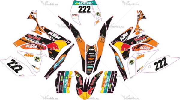 Комплект наклеек KTM SX-125 2011-2013 REDBULL