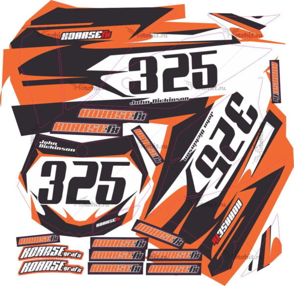 Комплект наклеек KTM SX-250 2011-2012 J