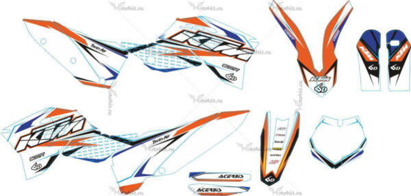 Комплект наклеек KTM SXF-125 SXF-525 2007-2010