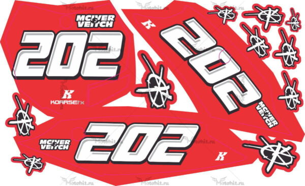 Комплект наклеек KTM SXF-350 2013-2015 MV-NUMBER-PLATES