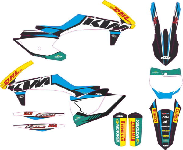 Комплект наклеек на KTM SXF-450-250 2016-2018 2