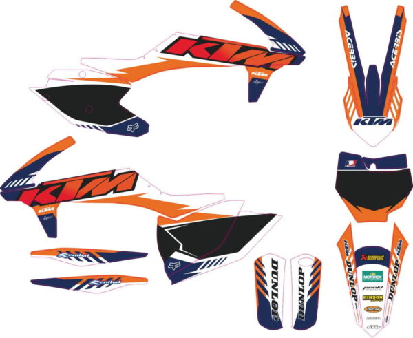 Комплект наклеек на KTM SXF-450-250 2016-2018 5