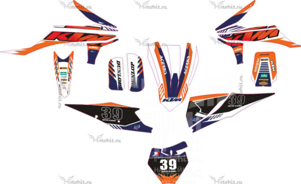 Комплект наклеек на KTM SXF-450-250 2016-2018 5-2