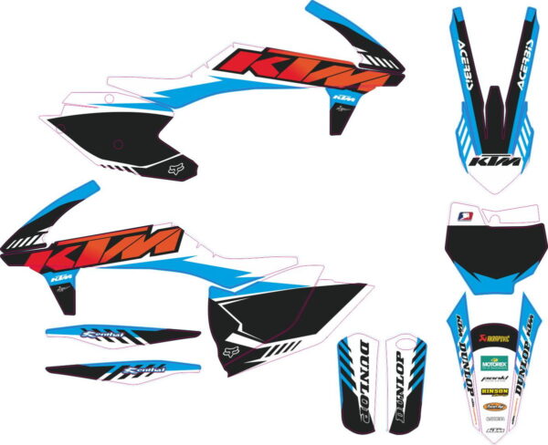 Комплект наклеек на KTM SXF-450-250 2016-2018 6