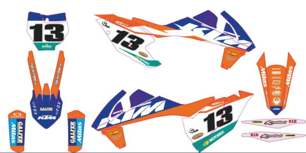Комплект наклеек на KTM SXF-450-250 2016-2018 7