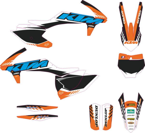 Комплект наклеек на KTM SXF-450-250 2016-2018 8