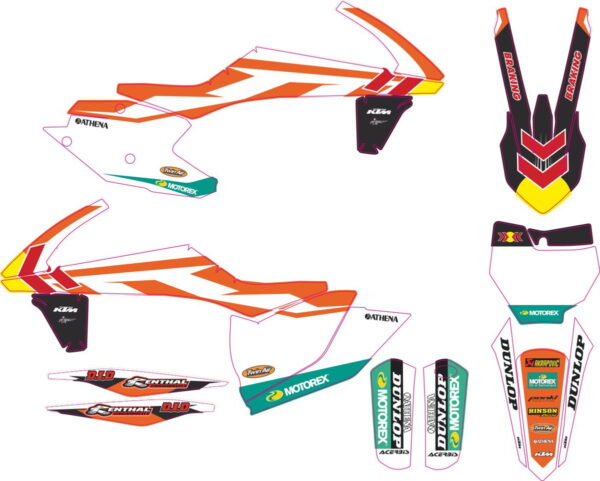 Комплект наклеек на KTM SXF-450-250 2016-2018 13