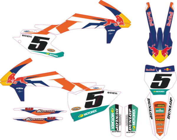 Комплект наклеек на KTM SXF-450-250 2016-2018 15