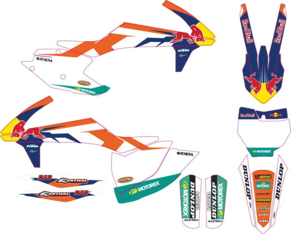 Комплект наклеек на KTM SXF-450-250 2016-2018 16