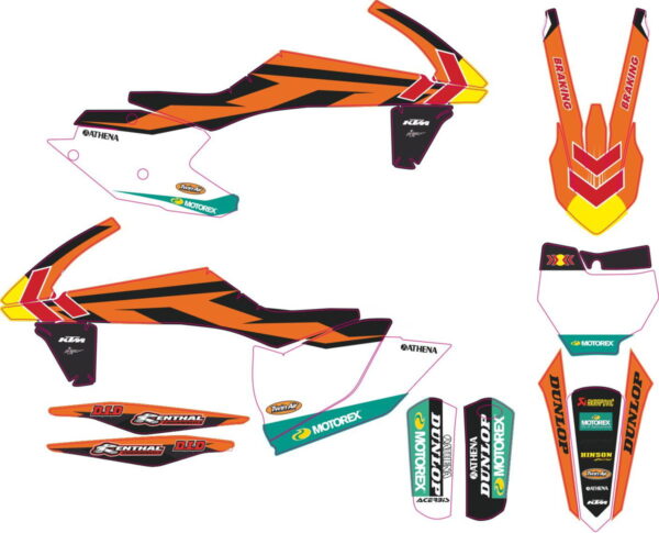 Комплект наклеек на KTM SXF-450-250 2016-2018 23