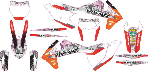 Комплект наклеек на KTM SXF-450-250 2016-2018 CAMO