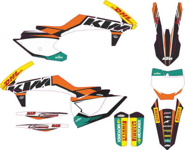 Комплект наклеек на KTM SXF-450-250 2016-2018 DHL