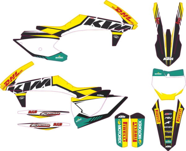 Комплект наклеек на KTM SXF-450-250 2016-2018 DHL-3